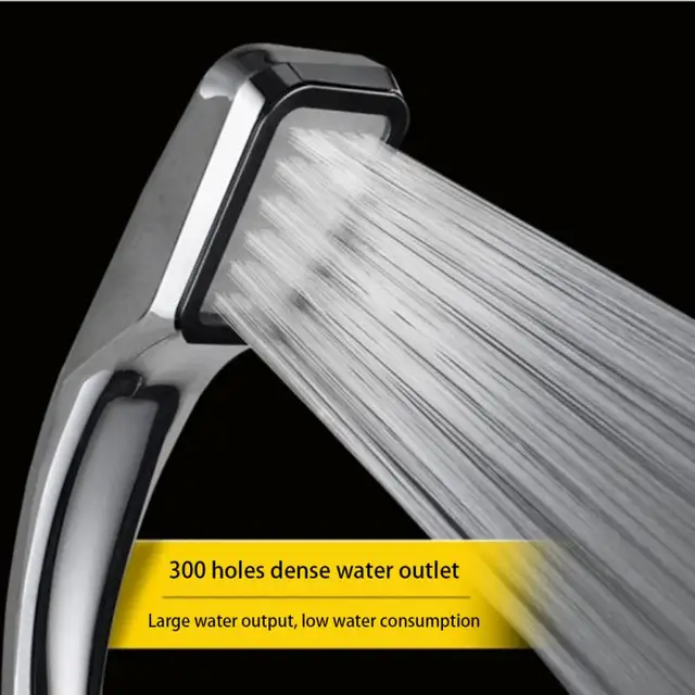 Shower Head Set 300 Holes High Pressure Rainfall Shower Head Water Saving Chrome Sprayers Nozzle Bathroom Accessories Faucets