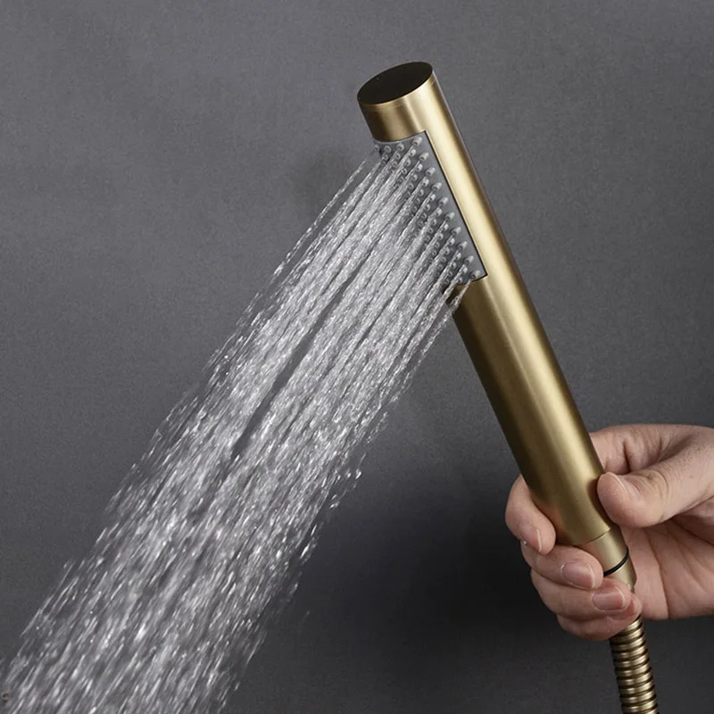 Brushed Stainless-Steel Handheld High-Pressure Shower Head Accessories