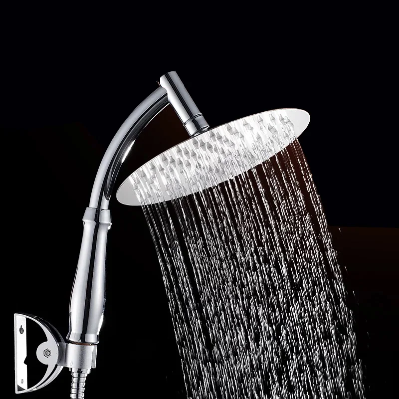 6"inch Luxury ABS/Stainless Steel Ultra-Thin Large Rainfall Shower Head Bathroom High Pressure Hand Held Shower head