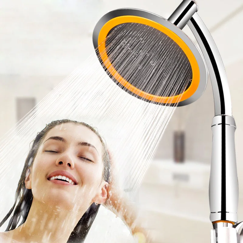 6"inch Luxury ABS/Stainless Steel Ultra-Thin Large Rainfall Shower Head Bathroom High Pressure Hand Held Shower head