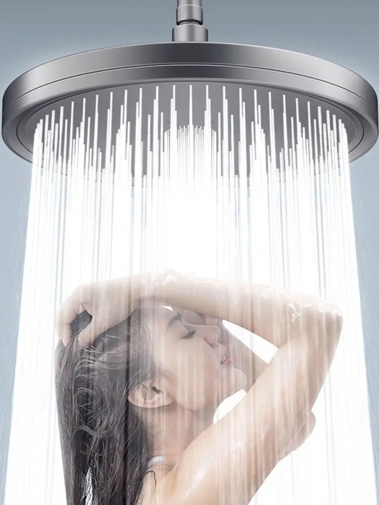 New 6 Modes Big Panel Large Flow Supercharge Rainfall Shower Head High Pressure Top Rain Shower Faucet Bathroom Accessories