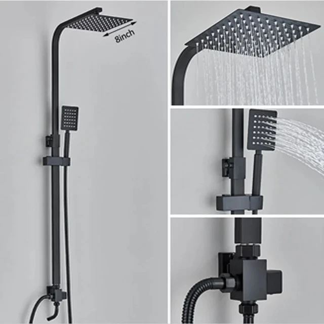 Bathroom Shower System Bath Shower Faucet Bathtub Faucet Mixer Tap Handheld Shower Set Wall Mounted Slide Bar