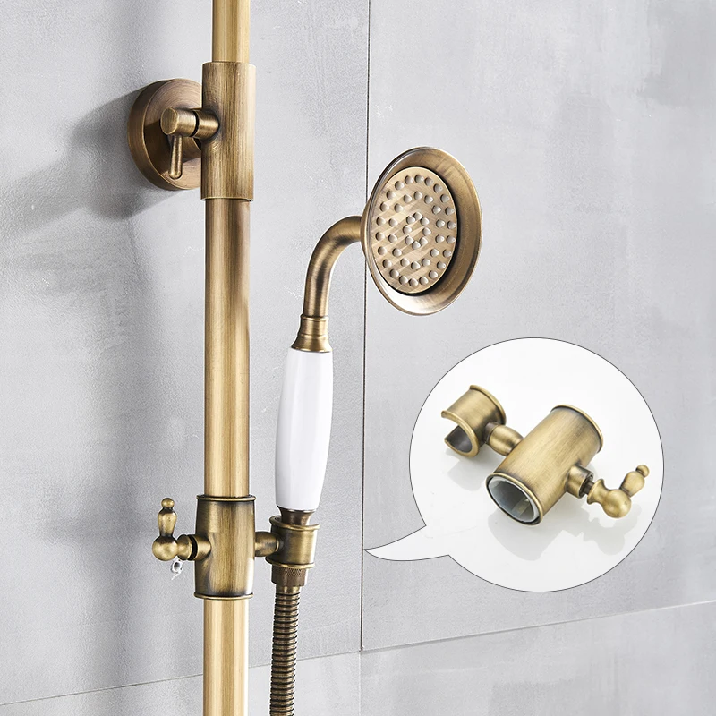 Shower Faucet Bathroom Shower Rain Shower Set Brass Home Wall-Mounted