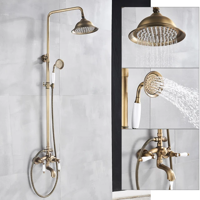 Shower Faucet Bathroom Shower Rain Shower Set Brass Home Wall-Mounted