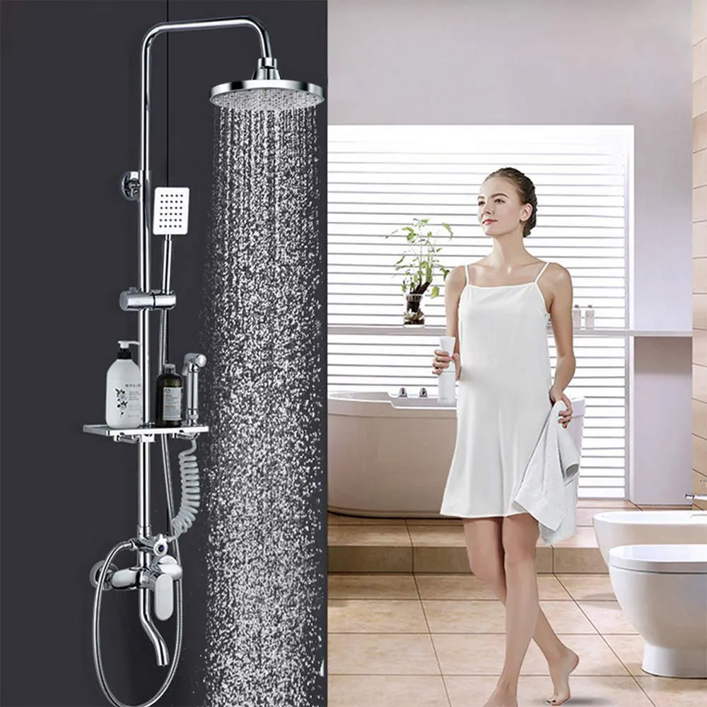6-Inch Spray Rain Shower Head Faucet Pressure Head Shower Head Water Saving Filter Spray High Pressure Water Saving