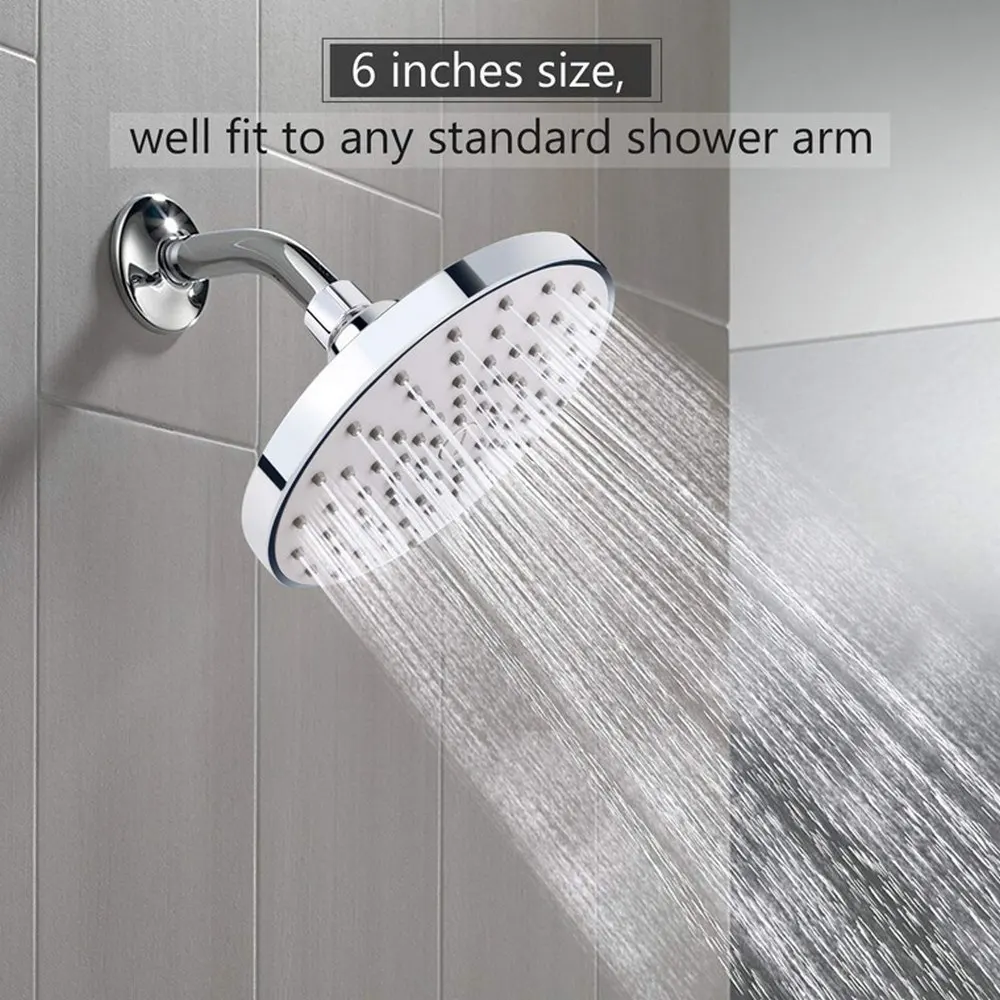 6-Inch Spray Rain Shower Head Faucet Pressure Head Shower Head Water Saving Filter Spray High Pressure Water Saving