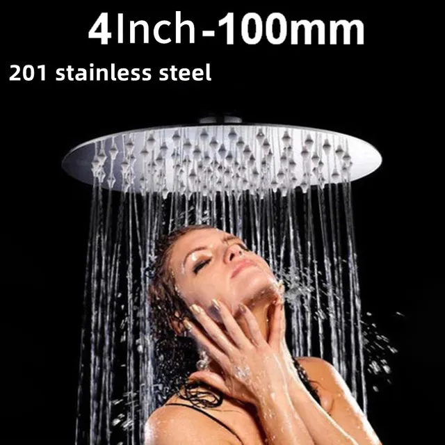 Adjustable Arm Shower Head 4/6/8/10/12 inch High Pressure Stainless Steel Rainfall Showerhead Water-Saving Bathroom Shower Heads