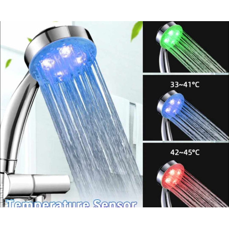 Hydroelectric Temperature Sensor LED Light Faucet Hand Shower Head Accessories Pipe Hose Tap Nozzle Bathroom