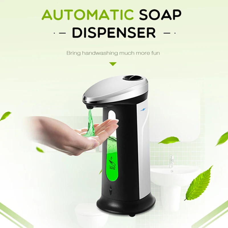 400Ml Automatic Liquid Soap Dispenser ABS Intelligent Touchless Sensor Induction Hand Washer for Kitchen Bathroom Equipment