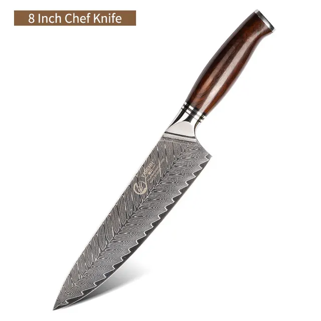 YARENH Kitchen Knife Sharp Chef Knife High Quality Damascus Stainless Steel Utility Paring Boning Cleaver Slicing Santoku Knives