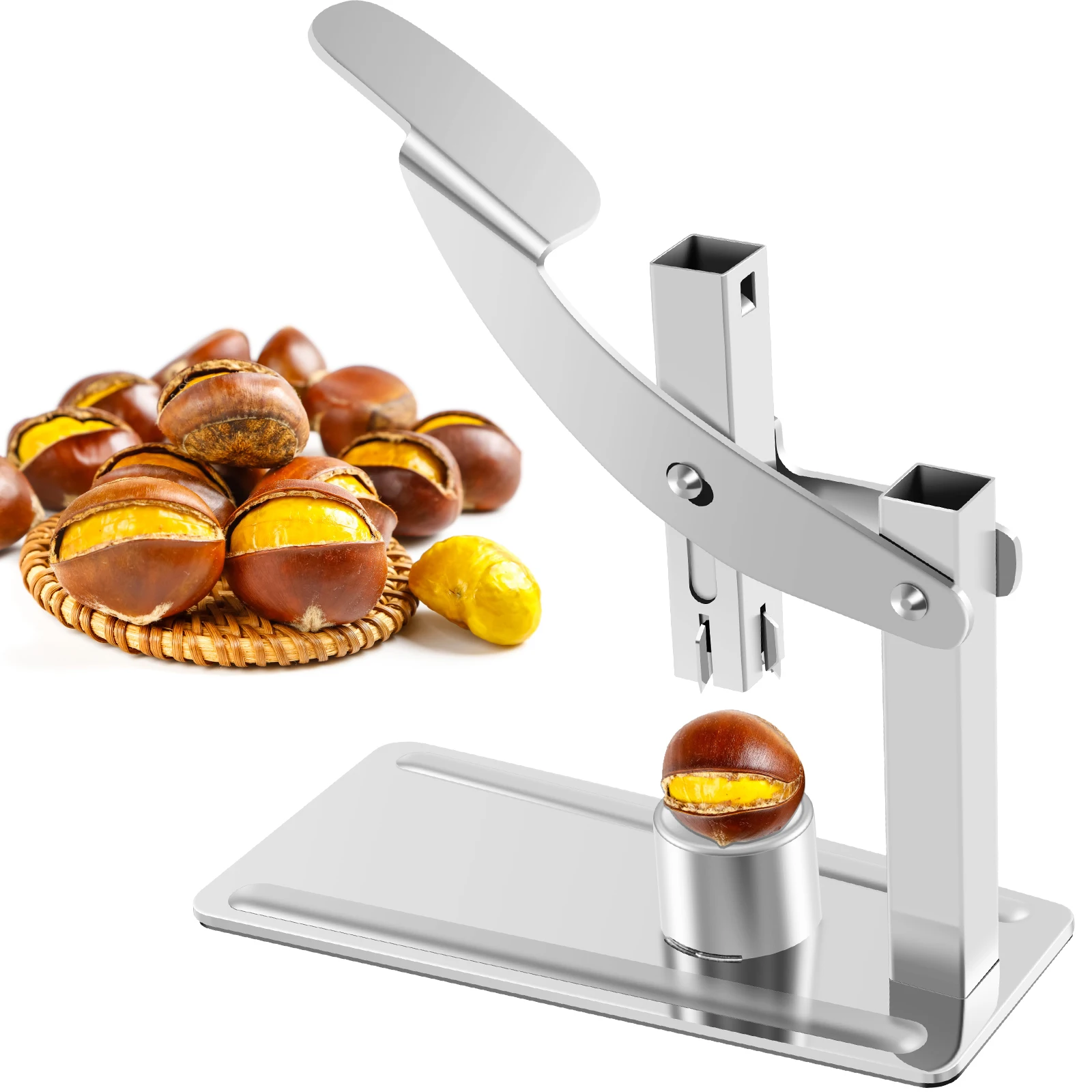 Chestnut Opener Machine Stainless Steel Chestnut Clip Heavy-Duty Cutter Nut Cracker Sheller Walnut Clip Peeler Kitchen Tools