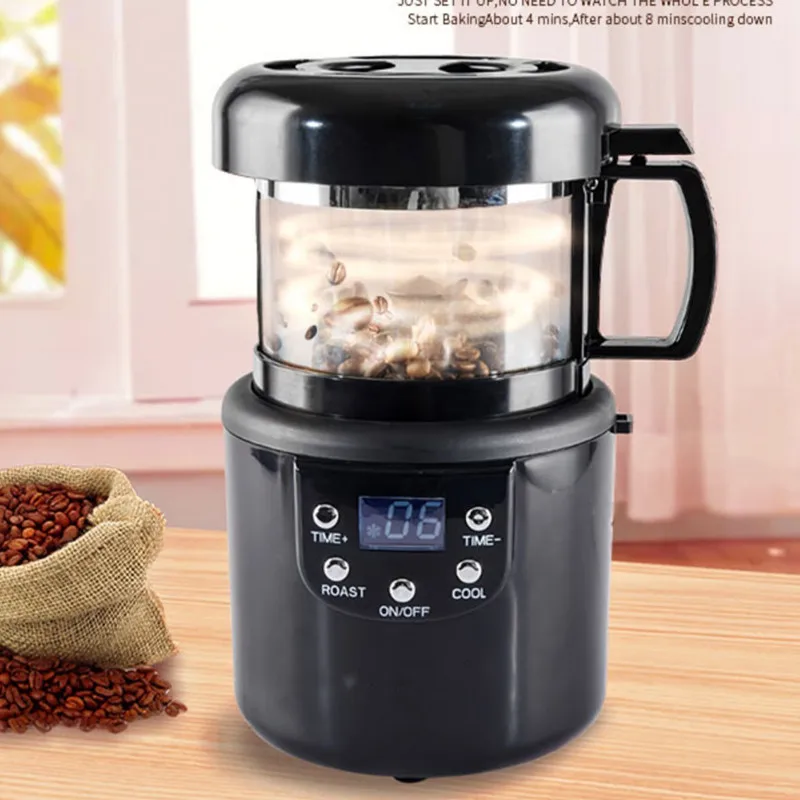 80-100g CE/CB Home Coffee Roaster Electric Mini No Smoke Coffee Beans Baking Roasting Machine 110-240V 1400W