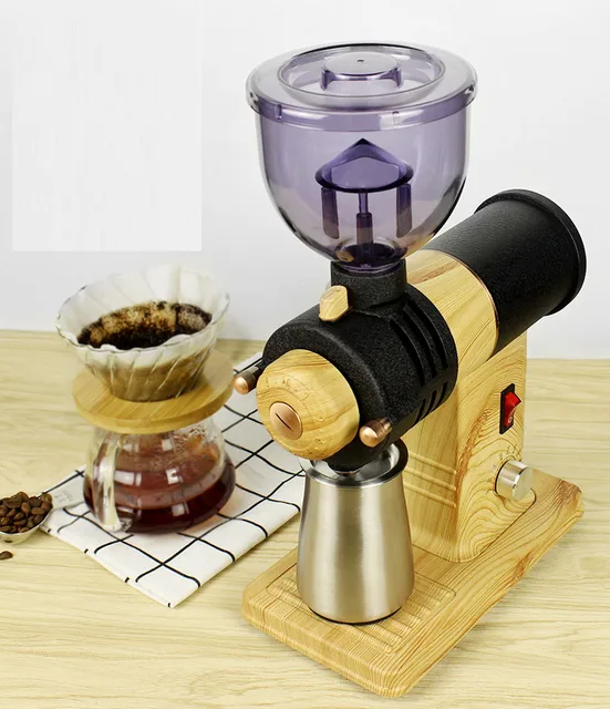 110V 220V Electric Adjustable-Speed Coffee Mill Grinder Home 230G Hopper Coffee Grinding Machine With Ghost Teeth 10 Step