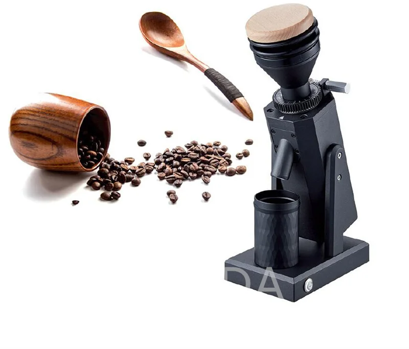 75G Small Coffee Grinder Machine Wooden Lid Italian Hand Punch Coffee Bean Grinder Cylinder Commercial Household