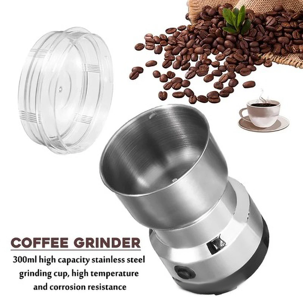 Electric Coffee Grinder Kitchen Cereals Nuts Beans Spices Grains Grinder Machine Multifunctional Home