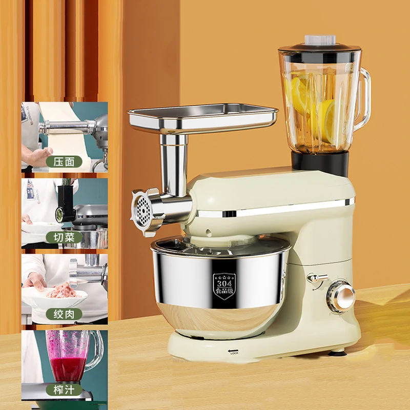 Multi-functional Chef Machine Dough Making Stand Food Mixers Kitchen Electric Blender Desktop Egg Whisk Cream Kneader Processor