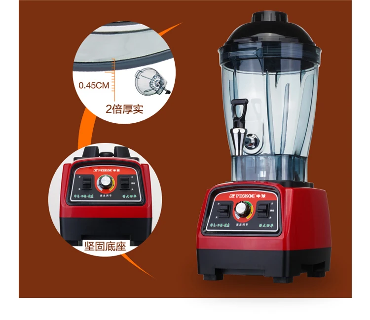 Commercial Large Capacity Blender 6L Vegetable Fruit Mixing Machine 2800w Food Mixer High Speed Foodprocessor