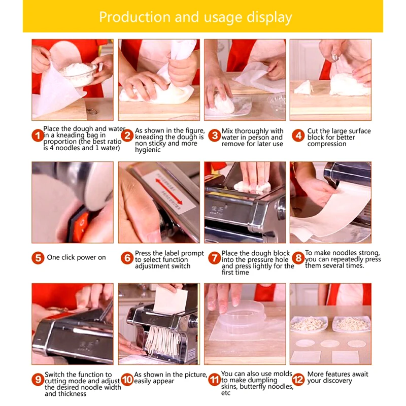 Noodle Machine Thickened Stainless Steel Kitchen Tools and Gadgets Manuals Food Processors Pasta Maker Manual Dining Bar Home