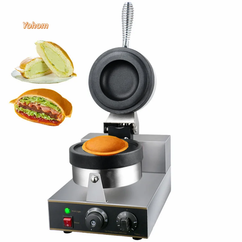 Commercial Electric Gelato Panini Press Machine UFO Hamburger Sandwich Waffle Maker Ice Cream Stuffed Burger Making Machinery