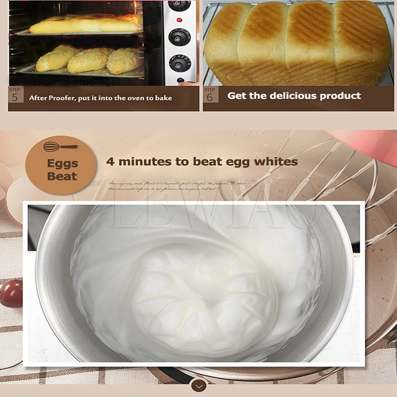 Stand Mixer Professional Kitchen Food Blender Cream Whisk Cake Dough Mixers Chef Machine