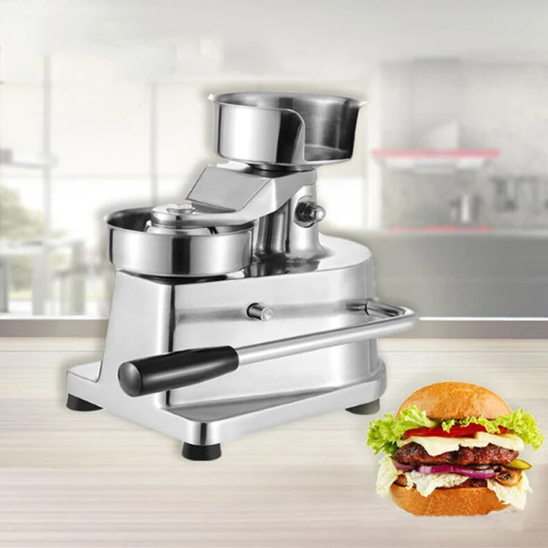 100mm-130mm MANUAL HAMBURGER PRESS Burger Forming Machine Round Meat shaping Aluminum Machine Food Processor Machine