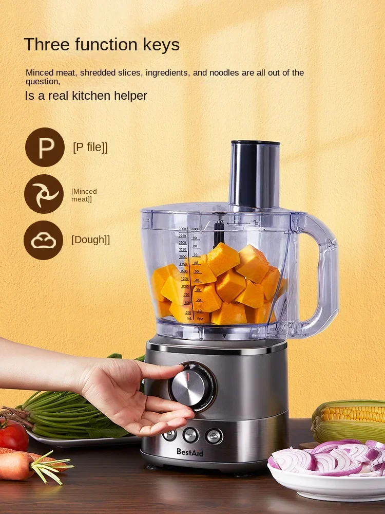 220V BestAid Food Processor with Powerful Motor, Vegetable Slicer, Chopper, Dicer and Meat Grinder