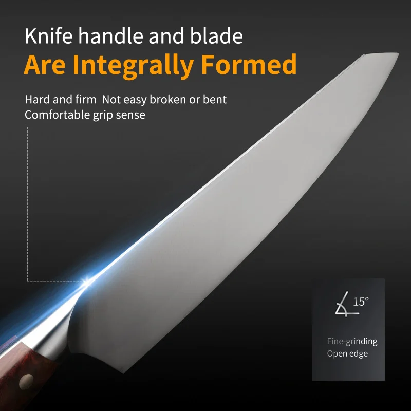 Kitchen Knife Fruit Utility Cleaver Bone Chopper Santoku Chef Knives High Quality 5PCS Stainless Steel Chef Knife Set