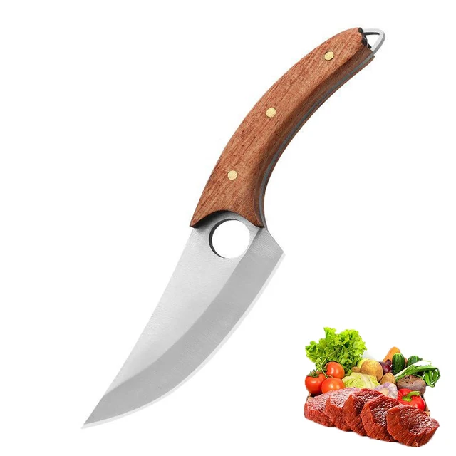 Boning Knife Handmade Forged Knife Kitchen Knife Stainless Steel Outdoor Hunting Knife Butcher Knife Camping Survival Outdoor