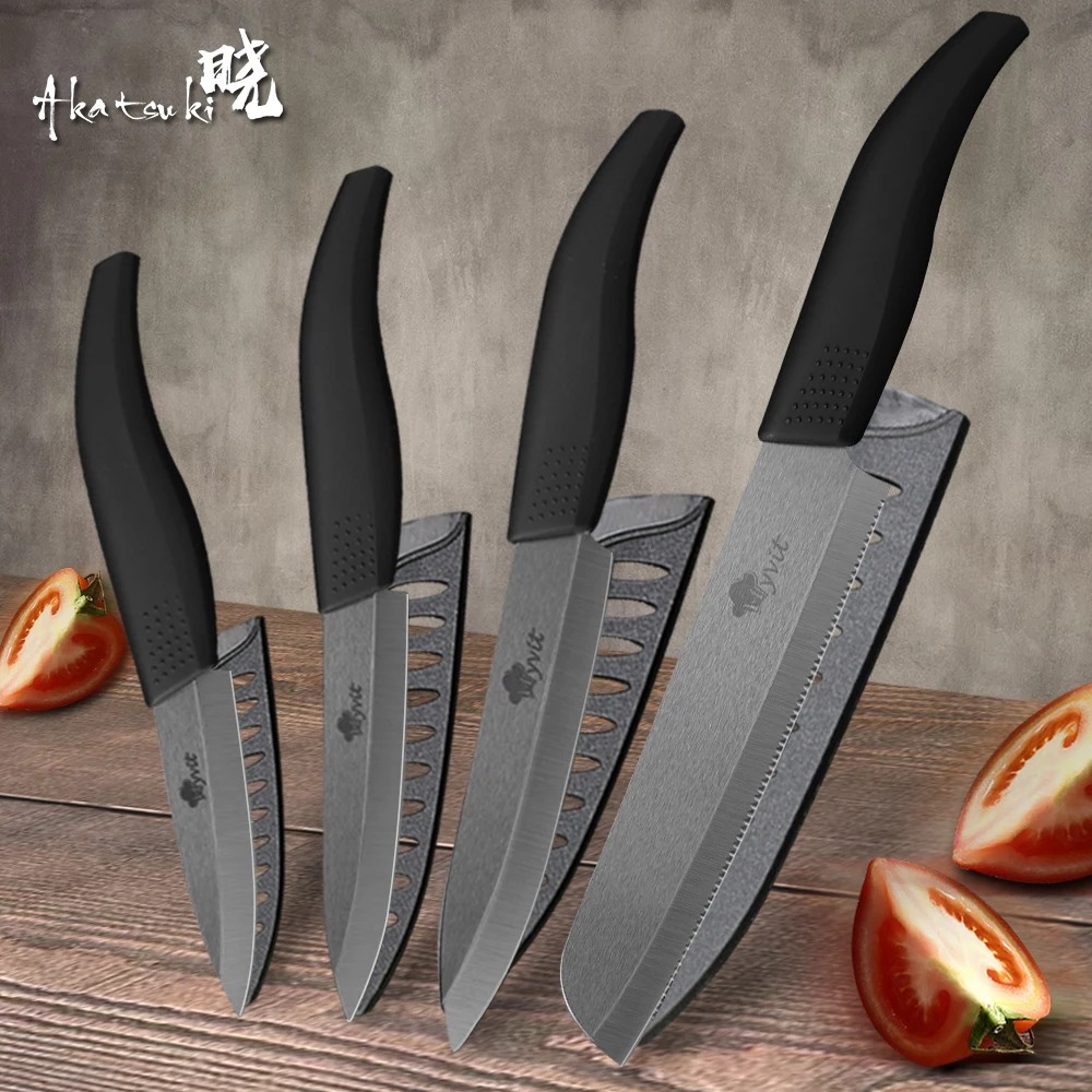 Kitchen Knives cook set Ceramic Knives Cook set 3 4 5 6 inch Zirconia Ceramic Black Blade Cooking Paring Fruit Chef Knives