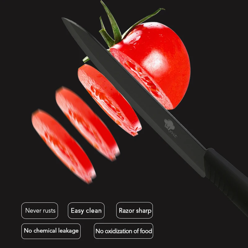 Kitchen Knives cook set Ceramic Knives Cook set 3 4 5 6 inch Zirconia Ceramic Black Blade Cooking Paring Fruit Chef Knives