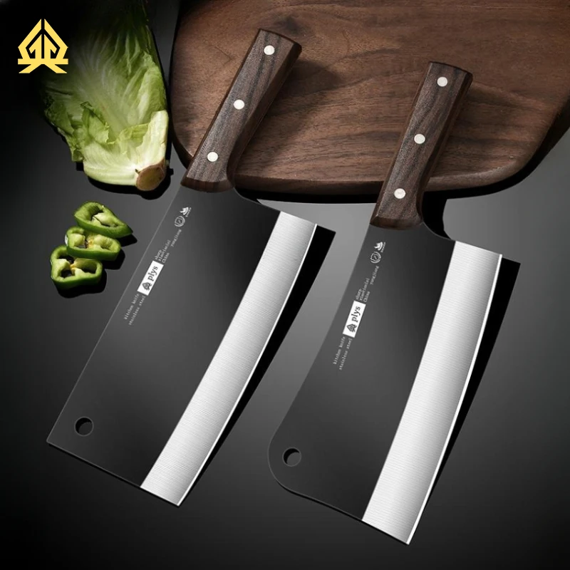 Stainless steel kitchen knife, chef specific slicing knife, sharp meat cutting knife, bone chopping knife