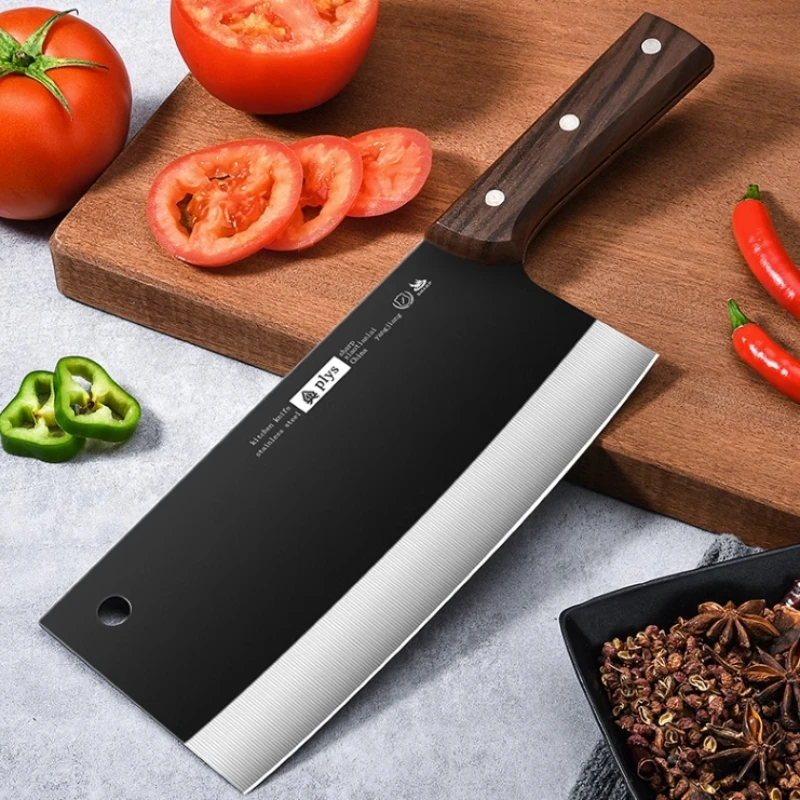 Stainless steel kitchen knife, chef specific slicing knife, sharp meat cutting knife, bone chopping knife