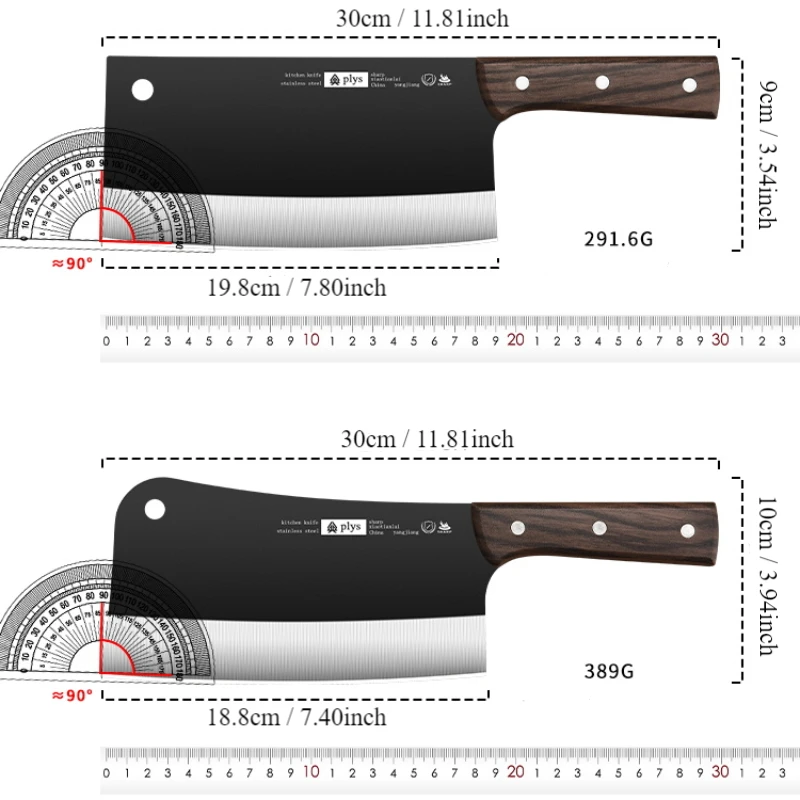 Stainless steel kitchen knife, chef specific slicing knife, sharp meat cutting knife, bone chopping knife