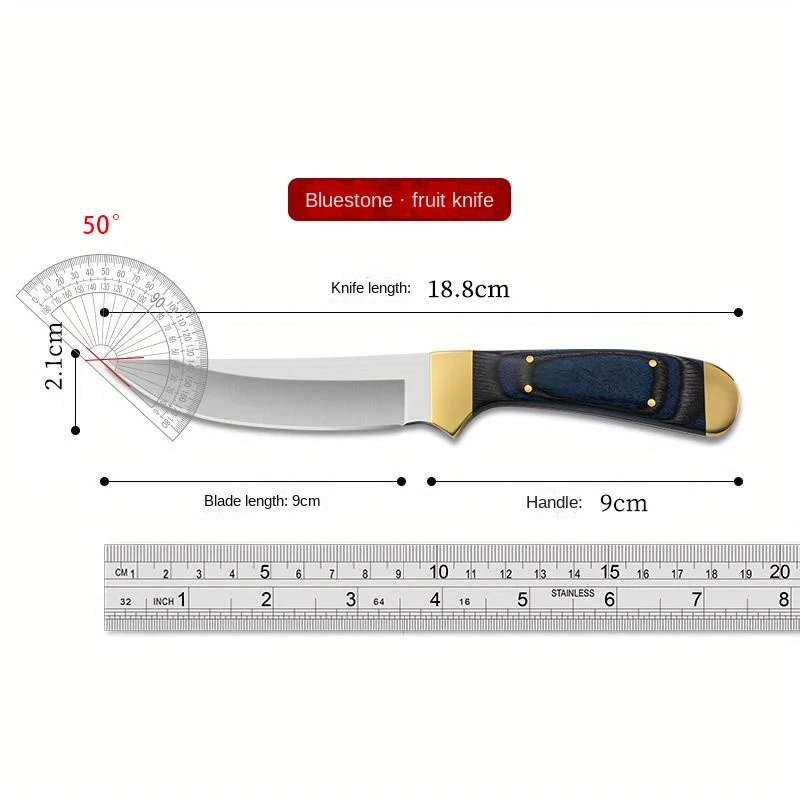 1pc Stainless steel fruit and vegetable knife Portable EDC pocket cutting sharp kitchen sliced knife of Wooden handle