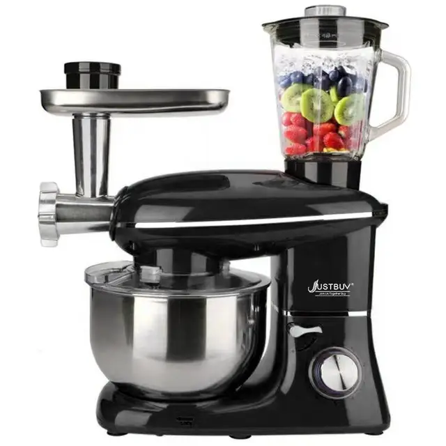 3in1 Kitchen Food Processor With Juicer Meat Grinder Chopper Stand Cream Egg Whisk Mixer  Blender Cake Dough Bread Maker Machine