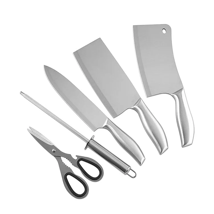 Stainless Steel Kitchen Knives Set Tools Kitchen Knife Scissors Knife Sharpener Chopping Knife Holder