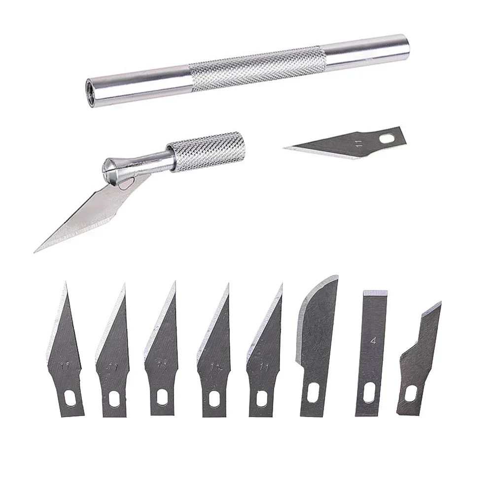 Metal Carving Scalpel Knife Tools Kit Anti-Slip Blades Engraving Craft Craft Knives Mobile Phone PCB DIY Hobby Repair Hand Tools