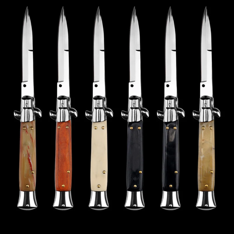 Italian AKC Godfather Stiletto Mafia Portable Tactical Folding Knife Outdoor Equipment Camping Hiking Fishing knives