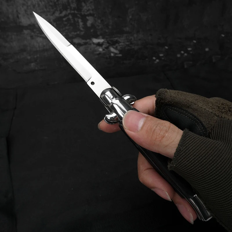 Italian AKC Godfather Stiletto Mafia Portable Tactical Folding Knife Outdoor Equipment Camping Hiking Fishing knives