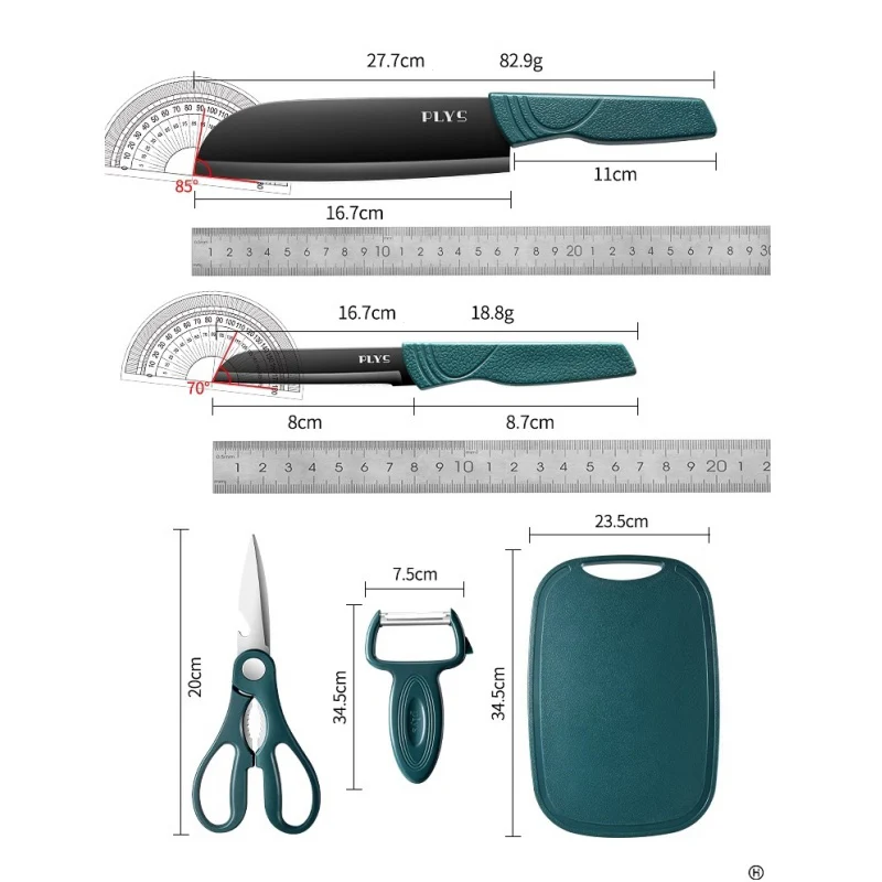 Household New storage chopping board fruit knife set kitchen chopper