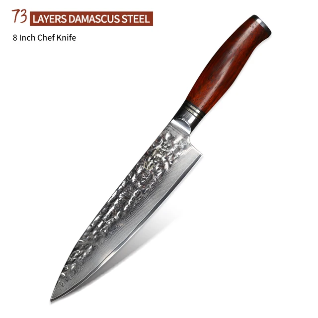Kitchen Knife 73 Layers Japanese Damascus Steel Utility Chef Knife High Carbon Stainless Steel Professional Cooking Tools