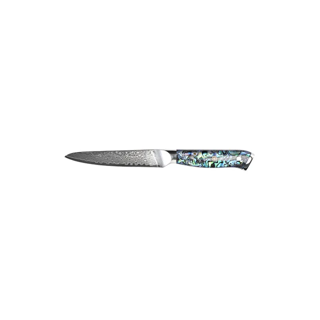 Sharp Kitchen Knives Chefs Cleaver Utility Slicing Paring Santoku Nakiri 10Cr15CoMoV Damascus Steel Knife Abalone Shell Handle