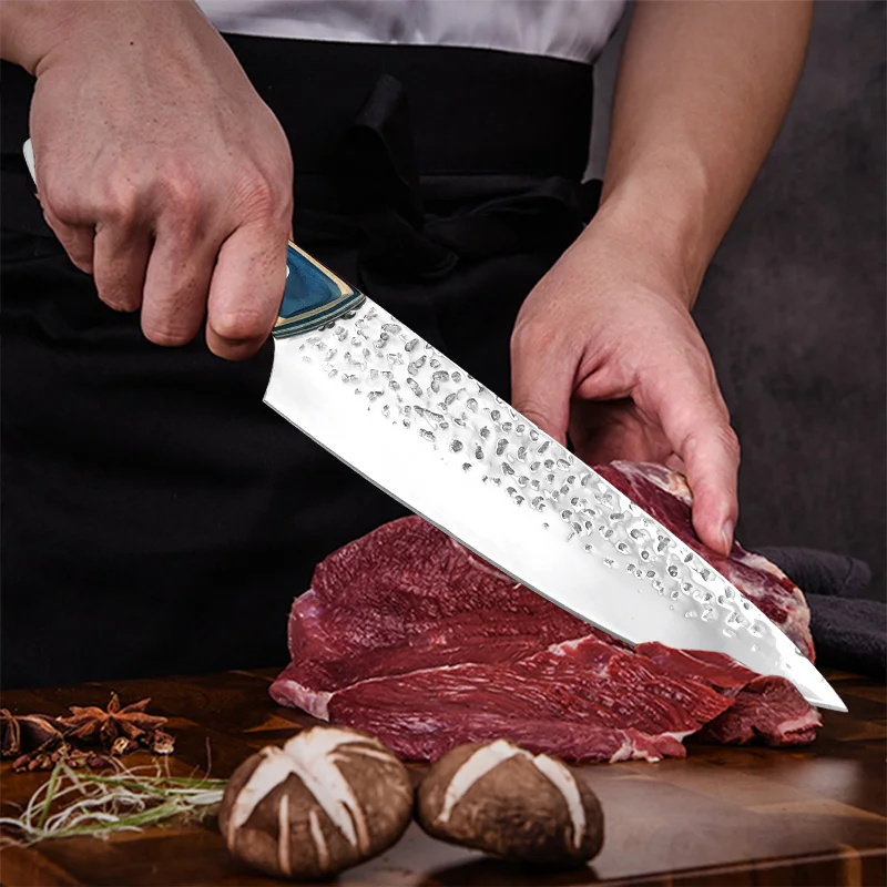 Kitchen Knives Set Stainless Steel 5CR15 Japanese Santoku Cleaver Meat Fish Slicing Knife Handmade Boning Utility Chef Knife Set