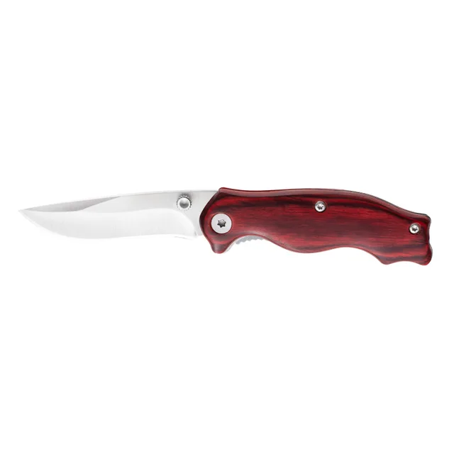 Multifunctional knife Portable folding knife Outdoor wooden handle High hardness colored wood grain mini knife