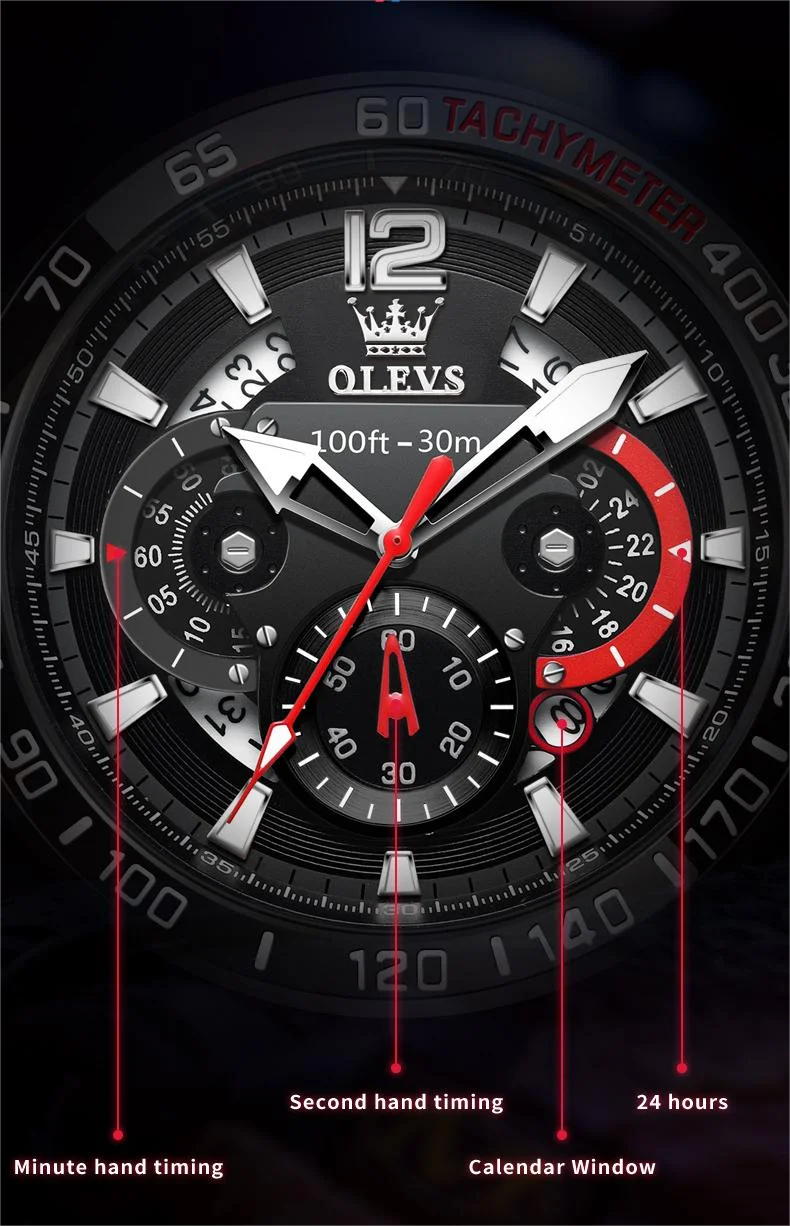 Men's Quartz Watch Original Rubber Fashion Waterproof Strap Timing Calendar Display Screen Design Sports Watch
