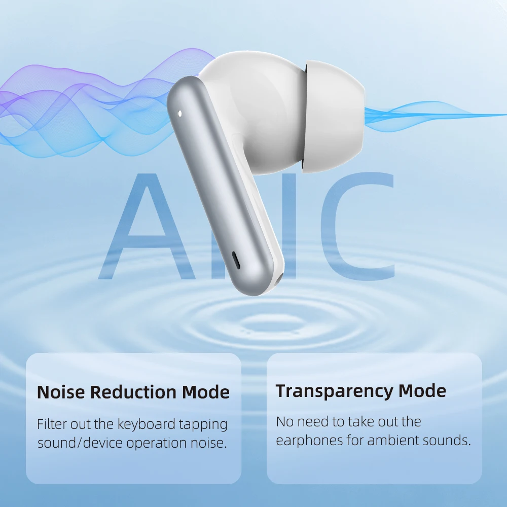 Mini Wireless ANC Real Noise Cancellation TWS Earbuds Good Quality Bluetooth Earphones With ENC Ear Pods