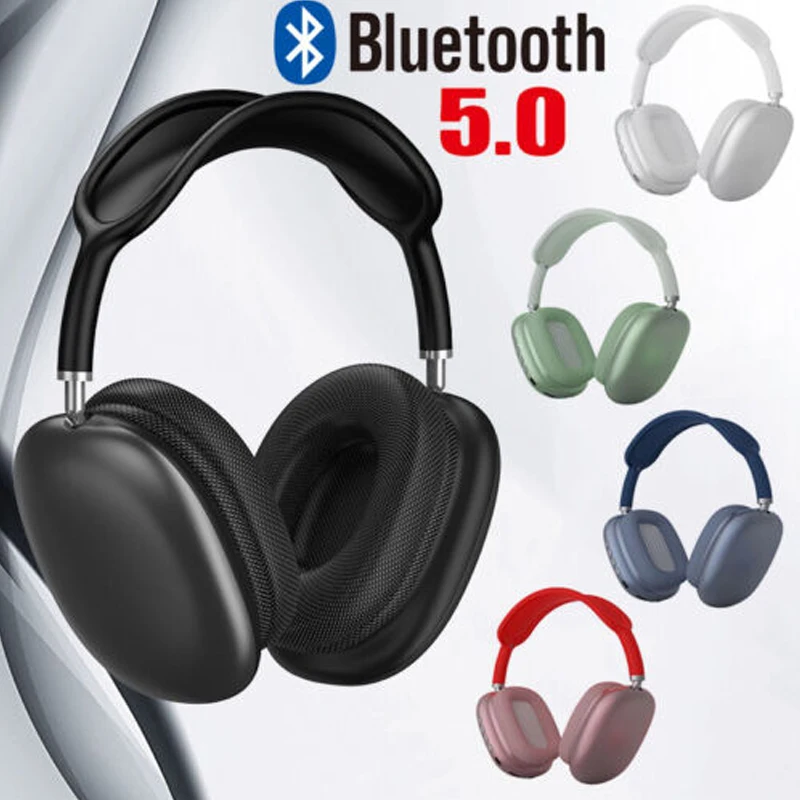 Wireless Headphones Bluetooth With Mic Noise Cancelling Stereo Earphones Over Ear Headset Sports Gaming Earphone Supports TF