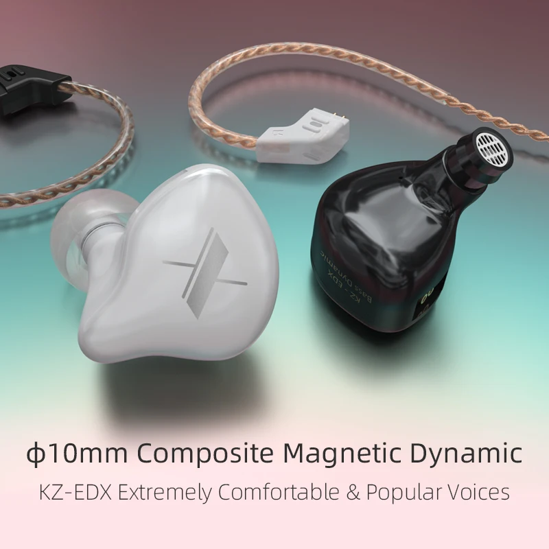 1DD Dynamic In Ear Earphone HIFI DJ Monitor Earphones Earbud Sport Noise Cancelling Headset KZ ZST X ZSN PRO EDR1 ZAX ED9