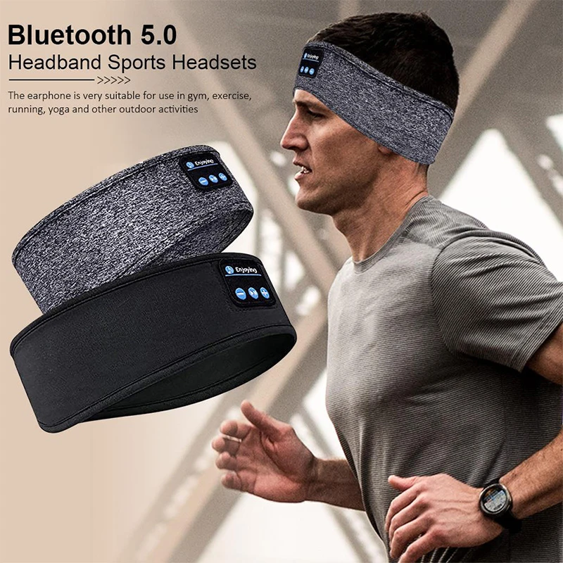 Wireless Bluetooth Headphones Sleeping Headband Headphones Headscarf Thin Comfortable Music Phone Sport Earbuds for Side Sleeper