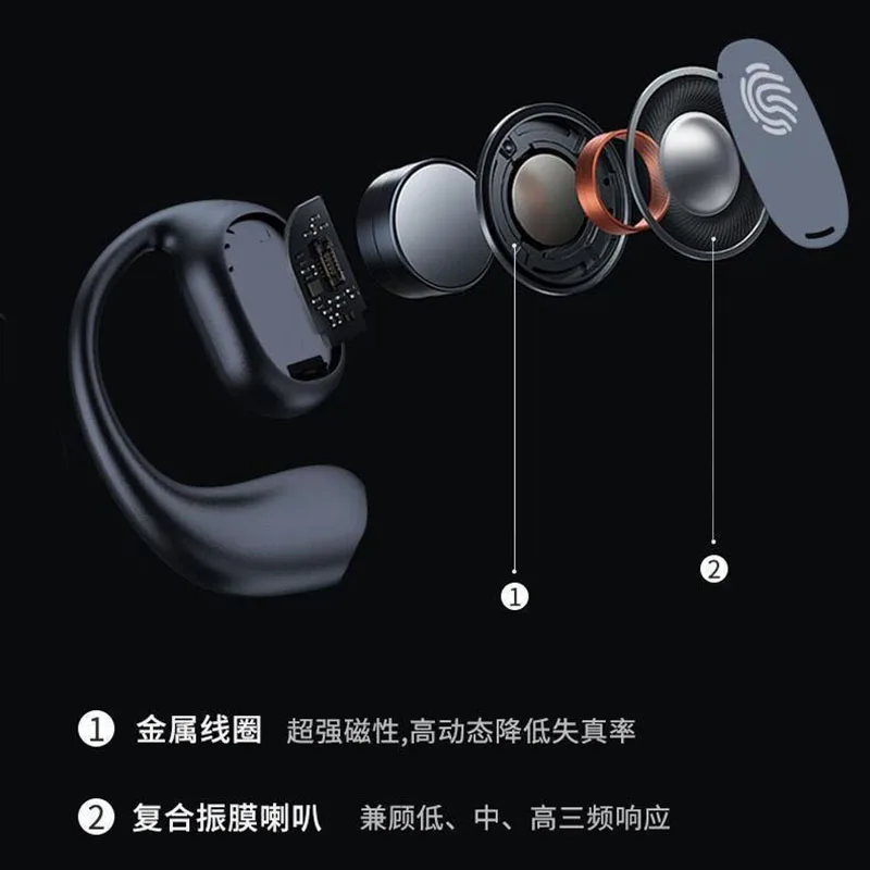 Original Bone Conduction T27 Bluetooth Earphones Ear Earbud Wireless Headphone With Mic Sports Hifi Headsets